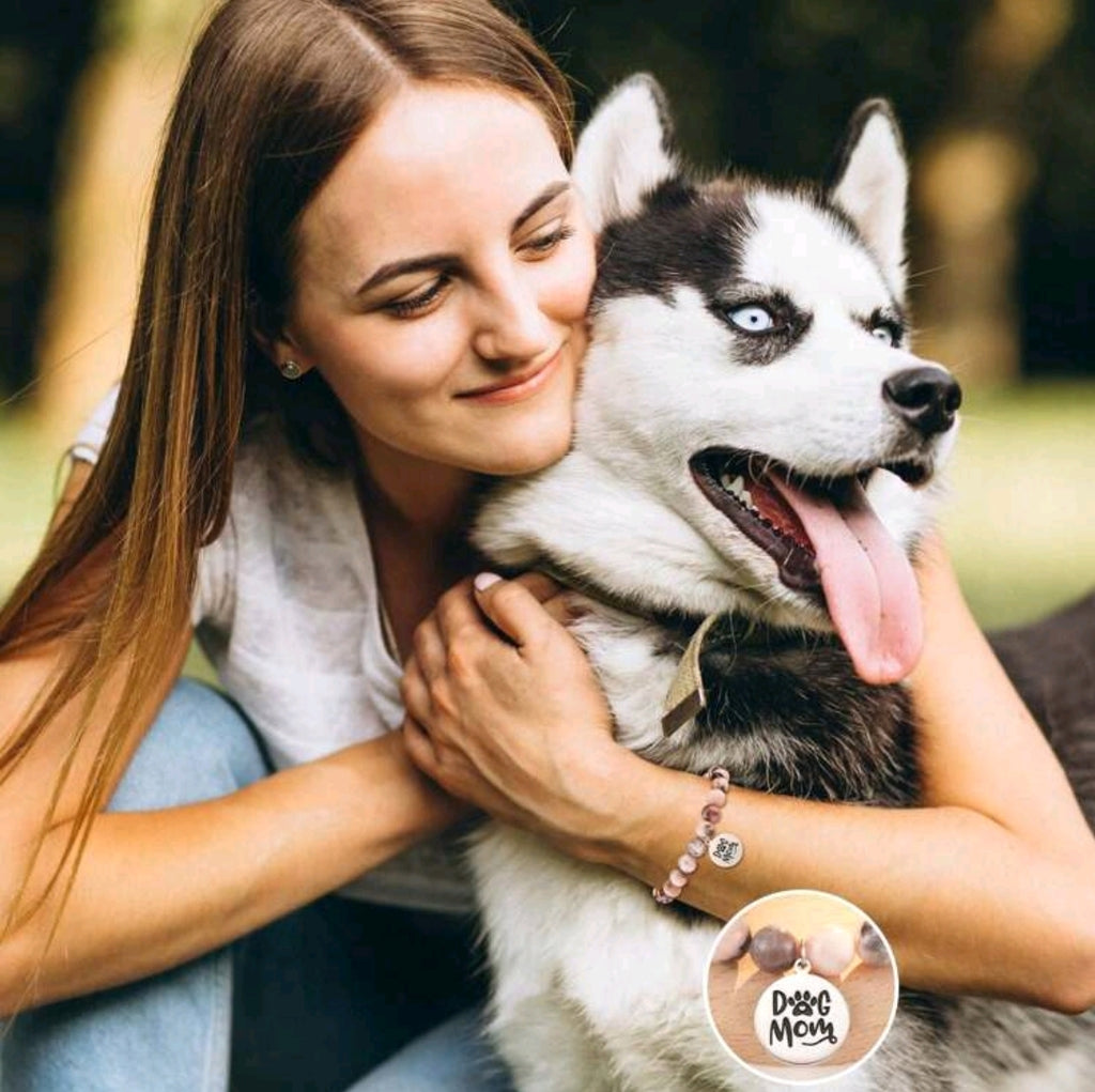 Pulsera de piedra natural para mamá perruna