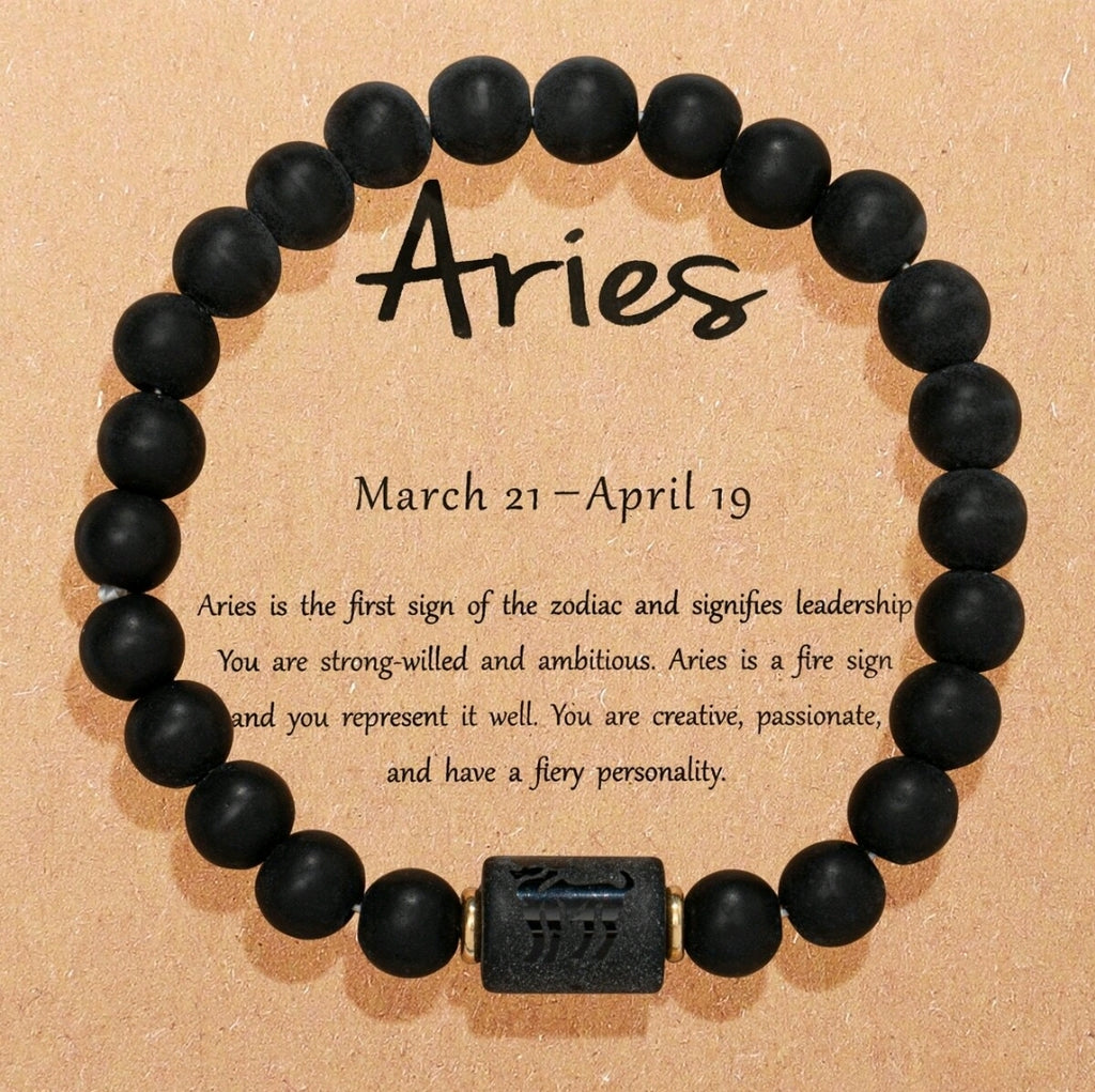 -Aries Obsidian Bracelet