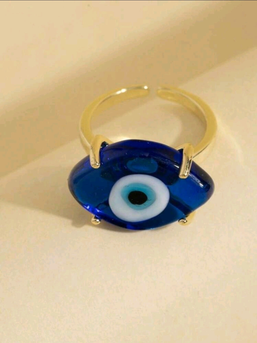 -Evil Eye glass ring