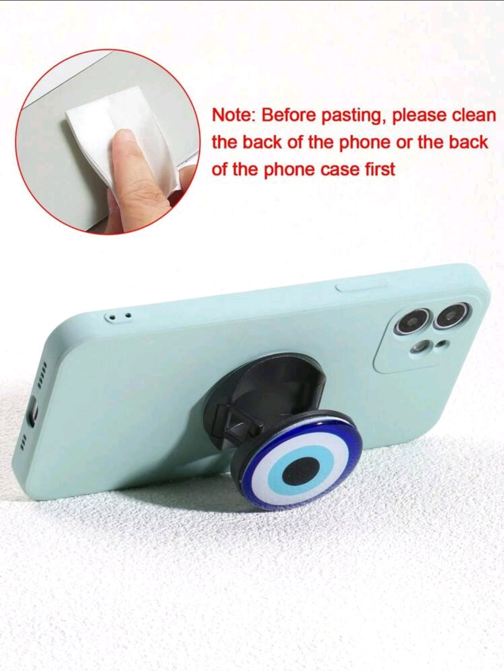 -Accesorio para teléfono autoportante con forma de ojo turco