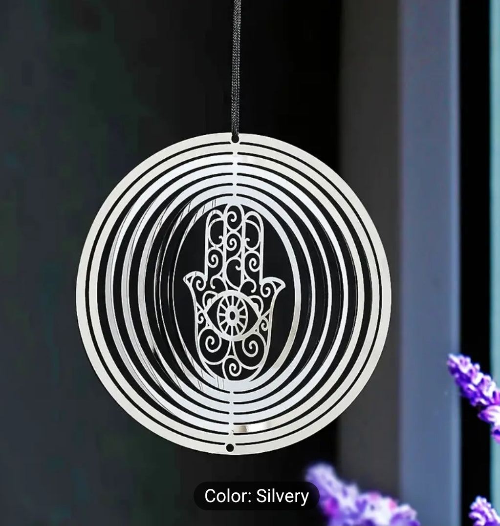-1pc Hamsa Fatima Hanging Wind Spinner