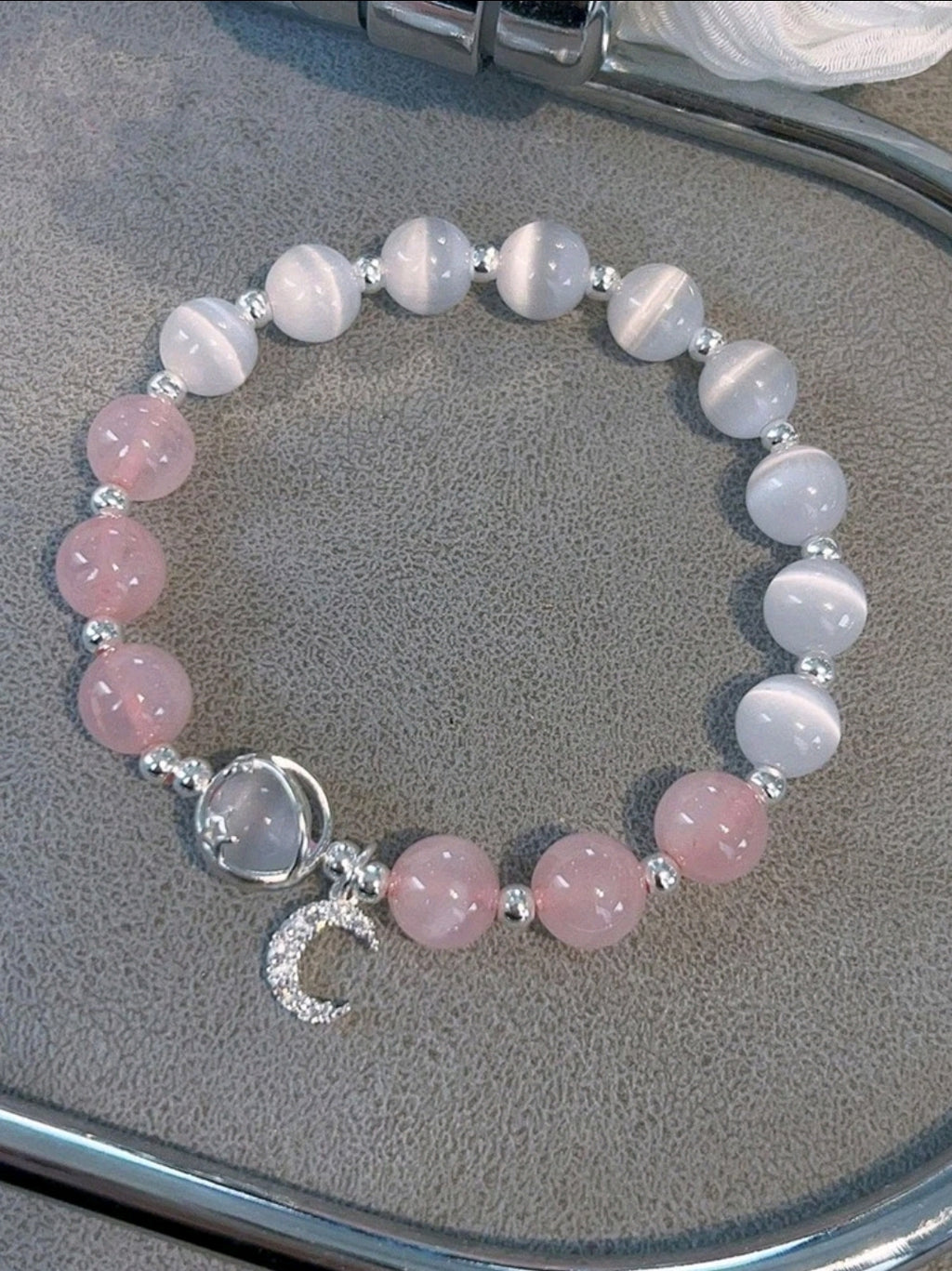 -Pink Moonstone bracelet