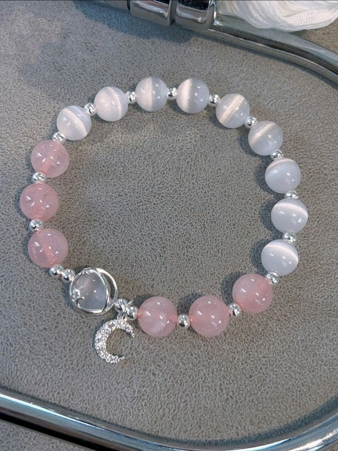 -Pink Moonstone bracelet
