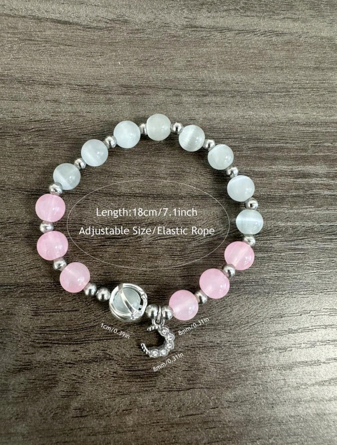 -Pink Moonstone bracelet