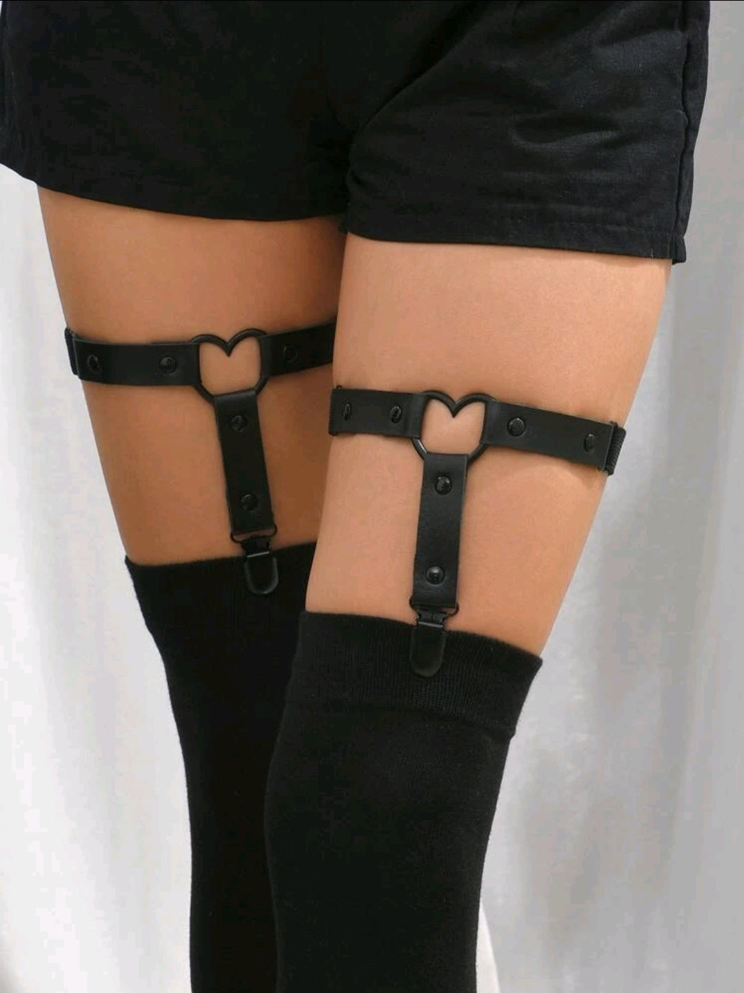 -Liguero de corazón (2 piezas)